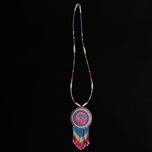 Load image into Gallery viewer, Pink &amp; Blue Beaded Pendant
