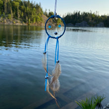 Load image into Gallery viewer, Tiny Teal Dreamcatcher
